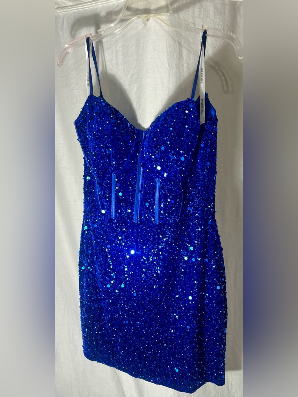 Royal Blue Sequin Bodycon Dress women’s size 10 - Sherri Hill